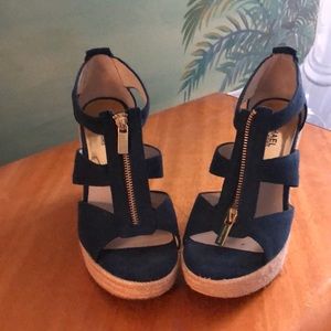 Navy Michael Kors Wedges